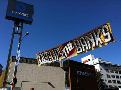 Oakland's Chase branch was recently occupied. Photo by Steve Rhodes.