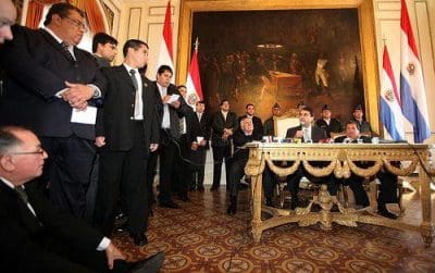 New Paraguay president Federico Franco said, "There was no coup here." Photo by EFE.