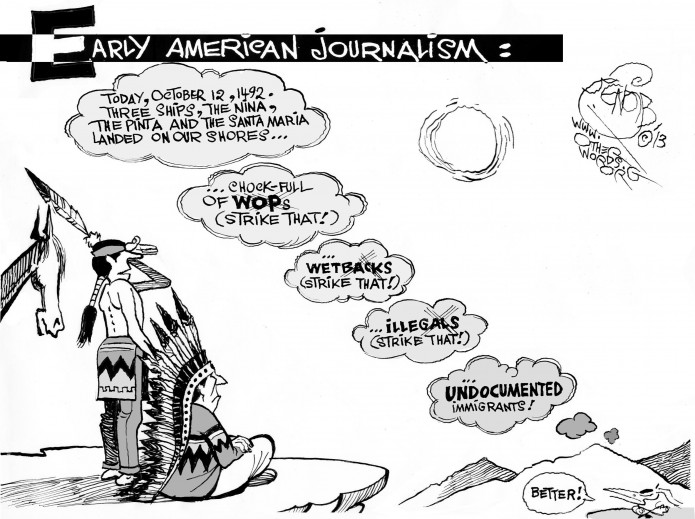 Illegal Immigration, an OtherWords cartoon by Khalil Bendib