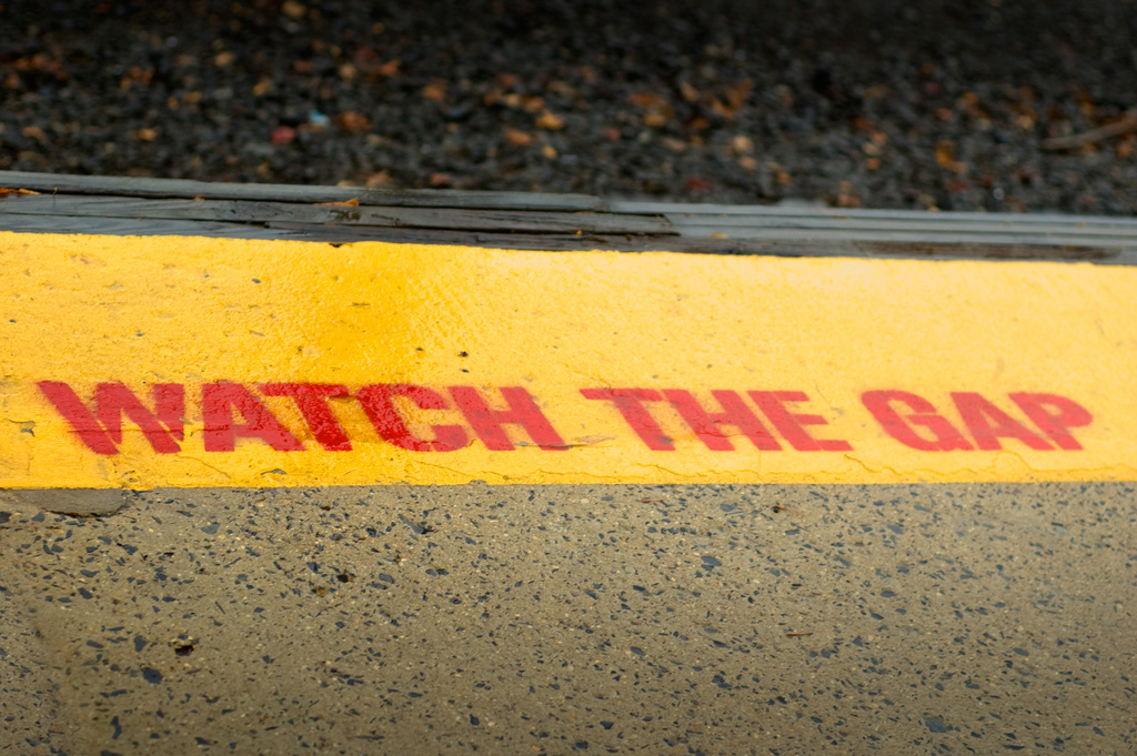 Watch The Gap Sign