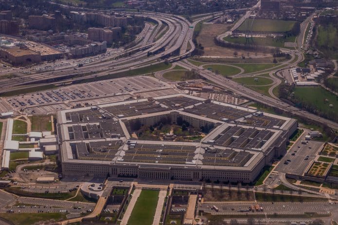 The Pentagon from above in Washington, DC