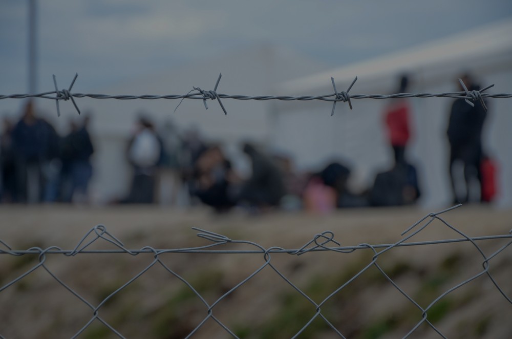A close-up image of the barbed wire that is along the border of the United States