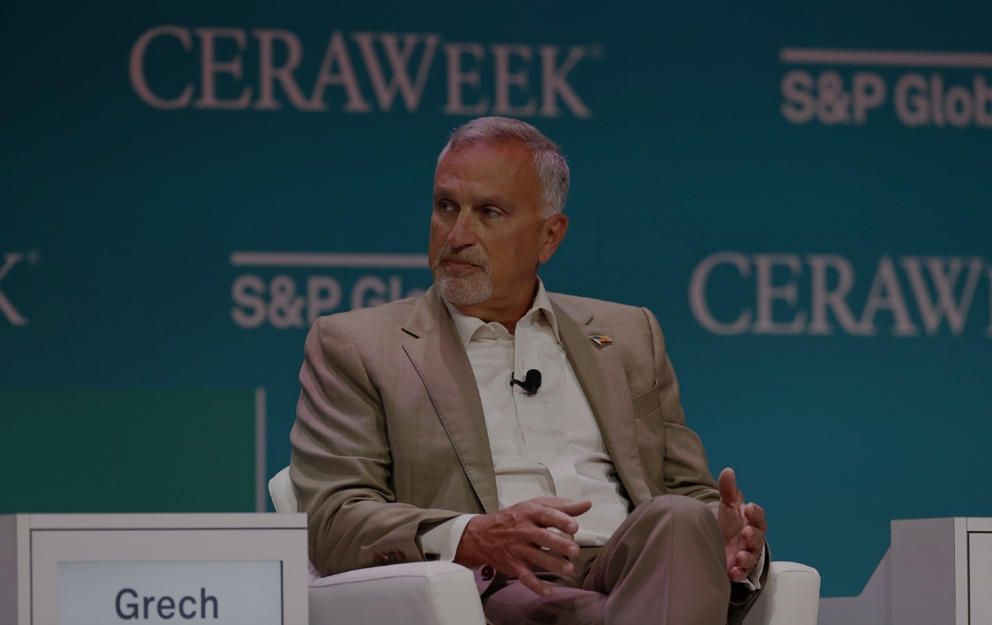 Jim Grech, president and chief executive officer of Peabody Energy Corp, speaks during the 2023 CERAWeek by S&P Global conference in Houston, Texas, on Thursday, March 9, 2023