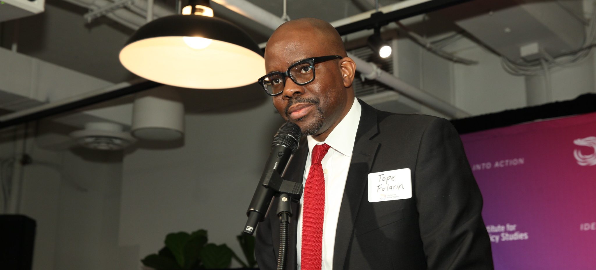 IPS Executive Director Tope Folarin at the Third Annual IPS Henry A. Wallace Symposium: "Forging a Democracy for All"