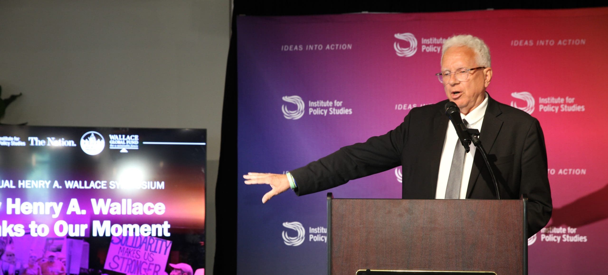 John Nichols at the Third annual IPS Henry A. Wallace Symposium (Photo by Rick Reinhard for IPS)